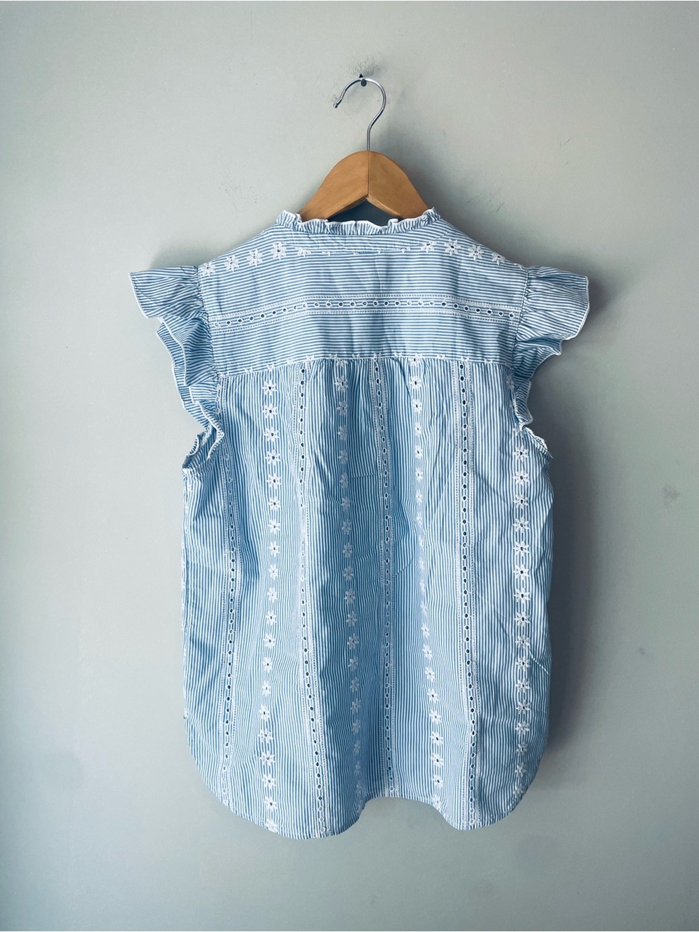 LOFT Eyelet Ruffle Top - Picture 7 of 7